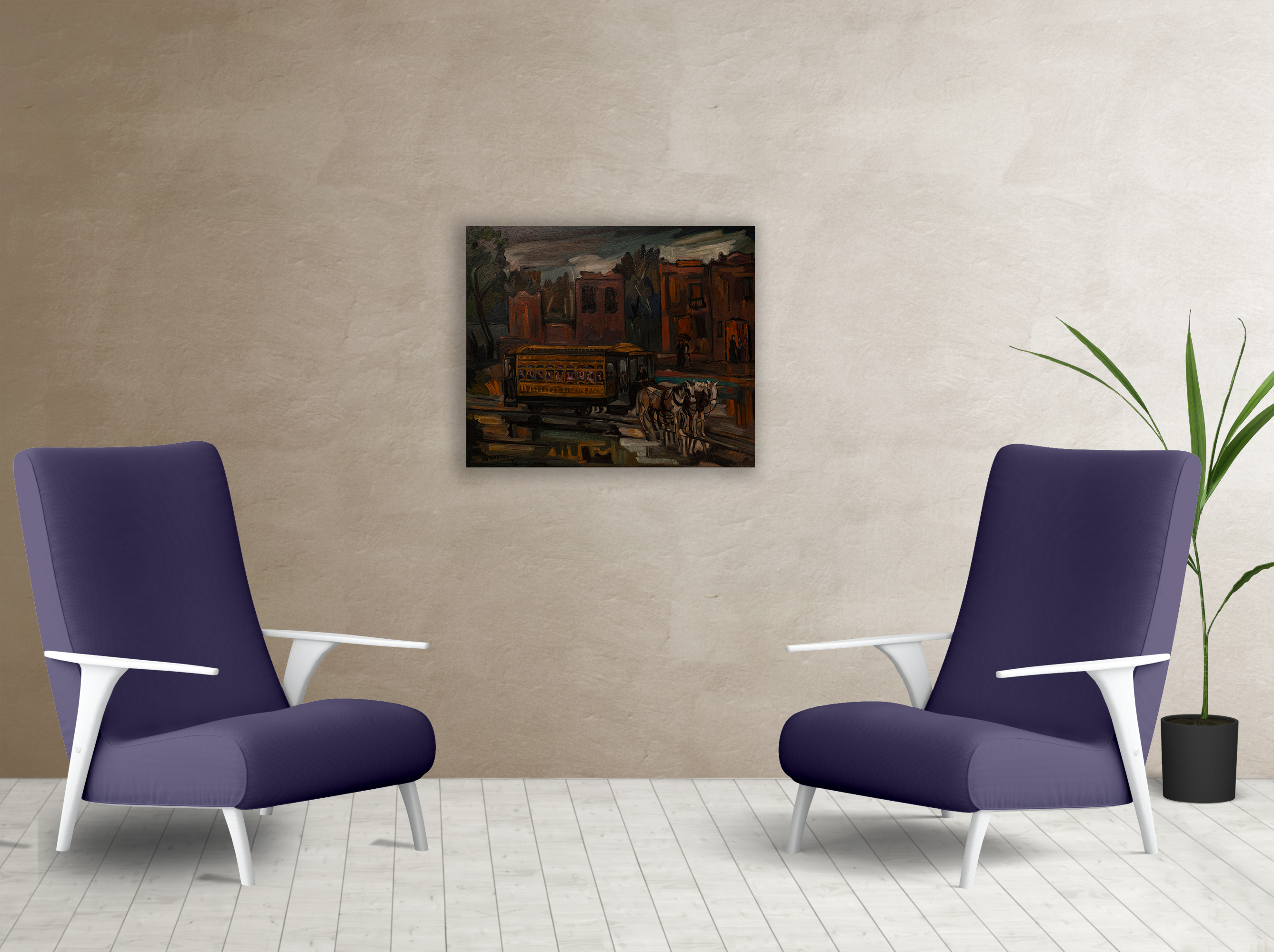 Living cuadro Buenos Aires 7 con marco